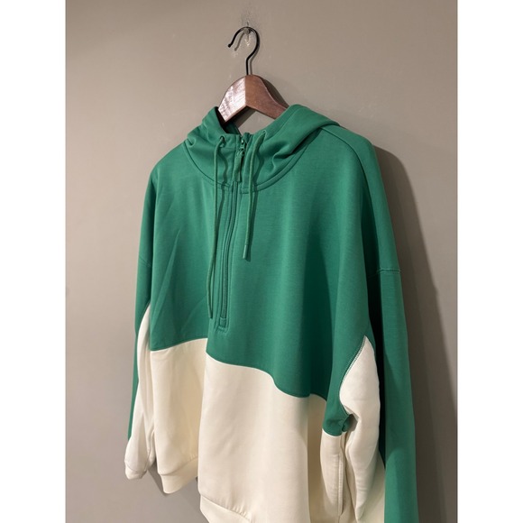 Z SUPPLY Colorblock Half Zip Sweatshirt Hoodie Green/Cream Size  XL NEW - Picture 6 of 9
